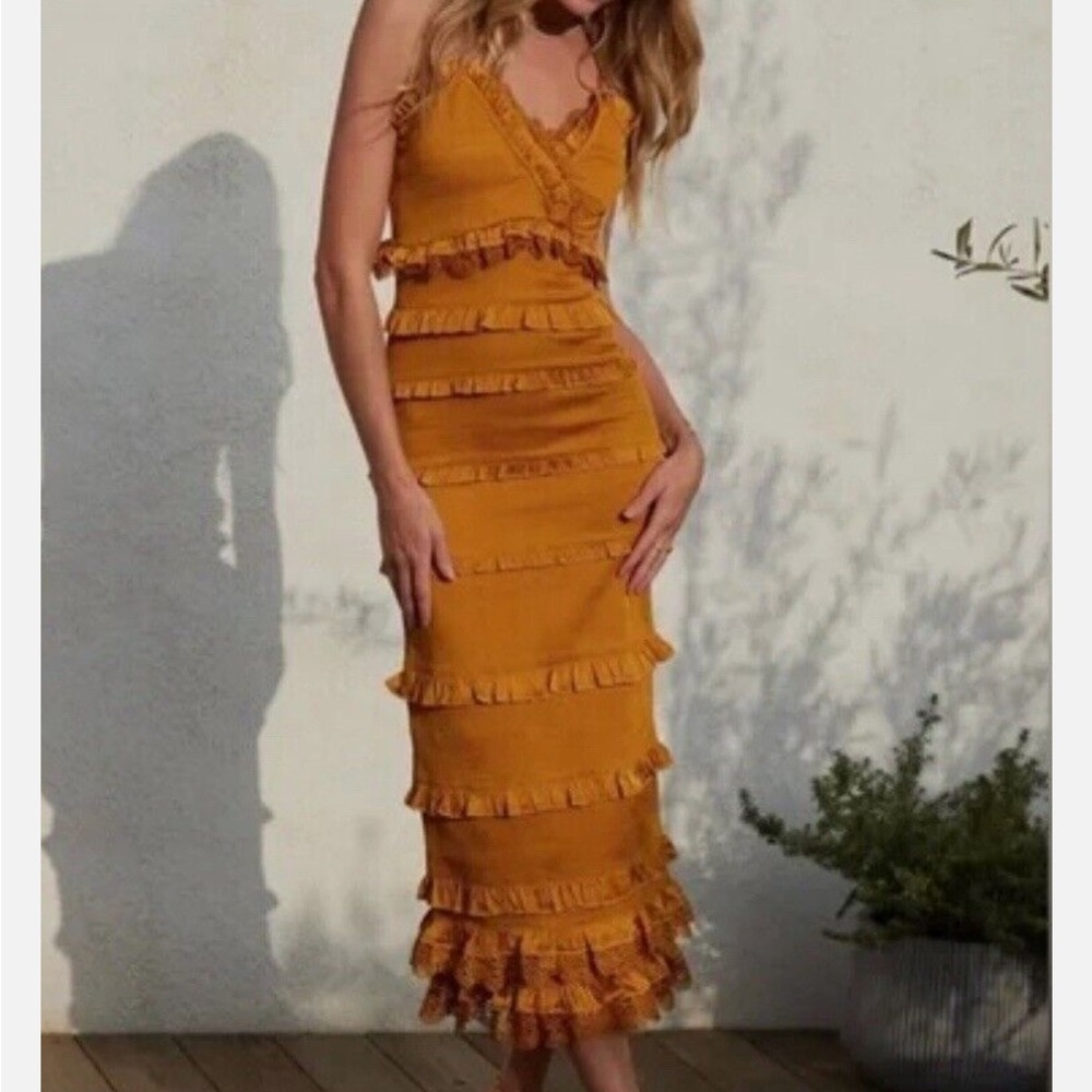 V. Chapman The Narcisse Dress in Chai Tea